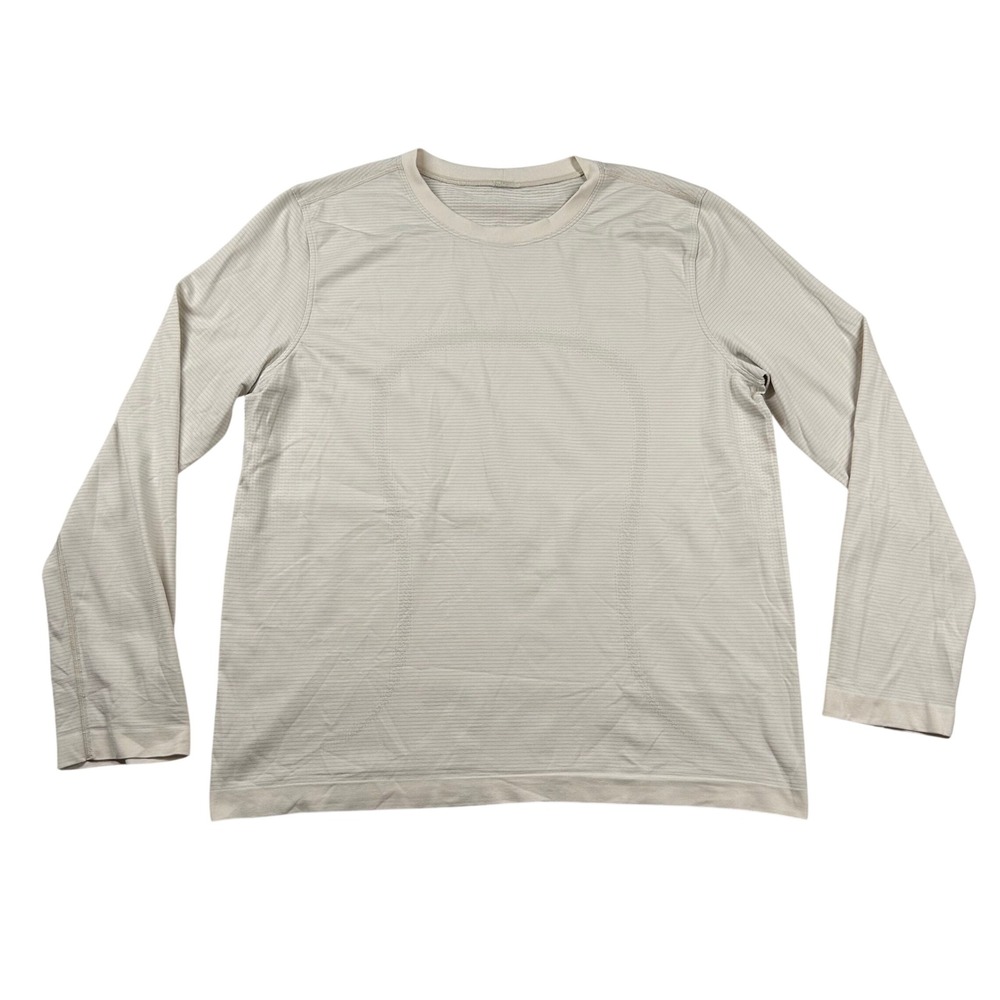 Lululemon Shirt Womens 8 Swiftly Tech Long Sleeve 2.0 Beige Metalvent Cream